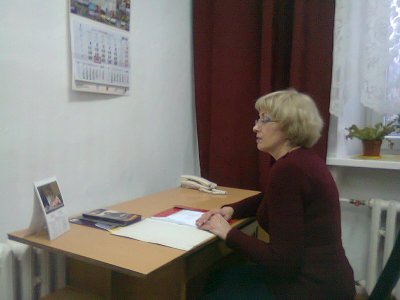 Przewodnicząca przy pracy